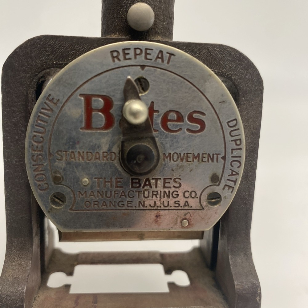 Bates Multiple Movement Six Wheel Numbering Machine Type-E Re-Inkable