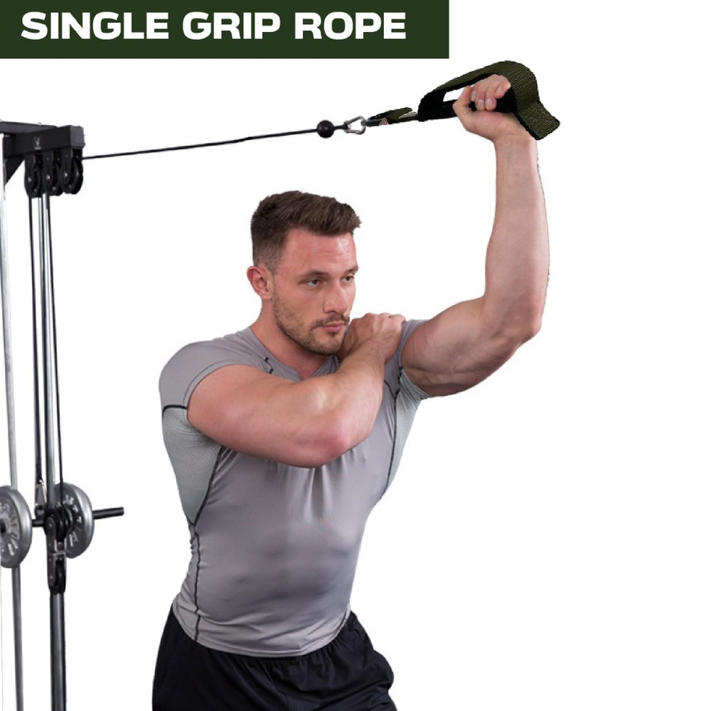 Tricep Rope Cable Attachment, Tricep Pull Down Rope & Exercise Handles, Cable...
