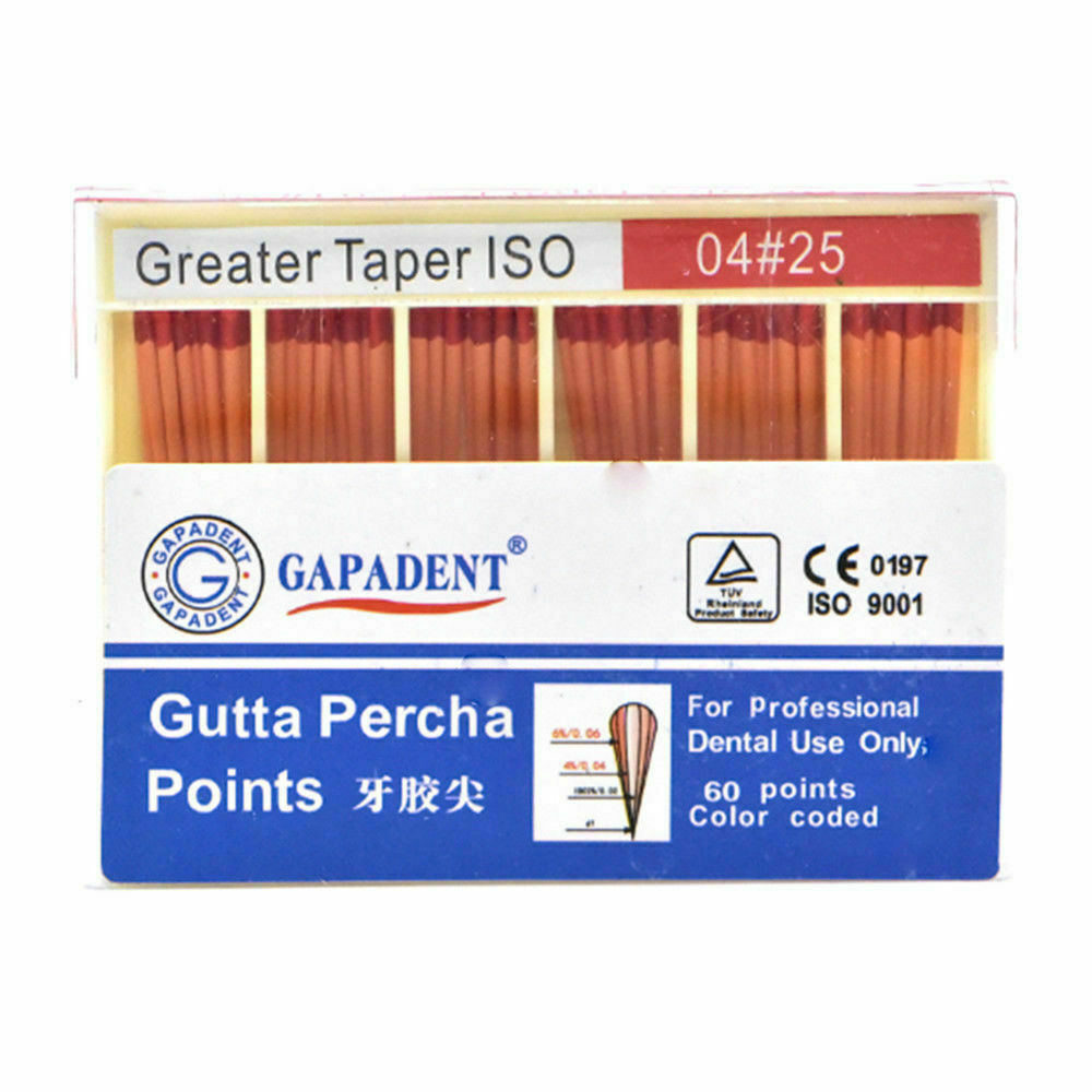 Dental Endodontic Absorbent Therapy Points 15-40# Gutta Percha Taper Coded