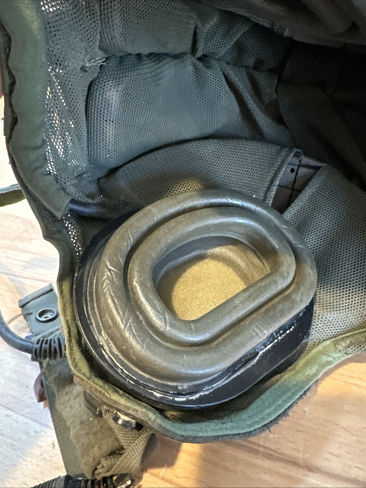 USED CVC TANKER CREWMAN HELMET TACTICAL HEADSET LINER BOSE COMMS BOOM MIC LARGE