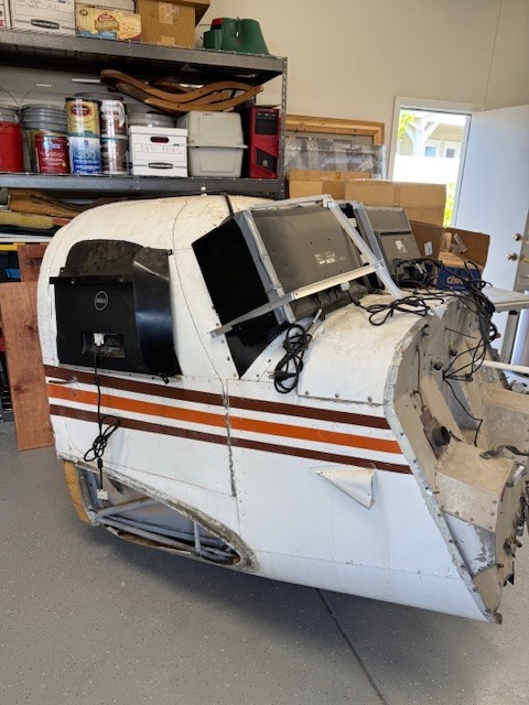 Homemade Flight Simulator Airplane Cockpit.