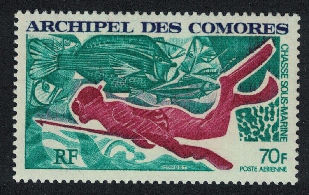 Comoros, #122 Underwater Hunting, MNH