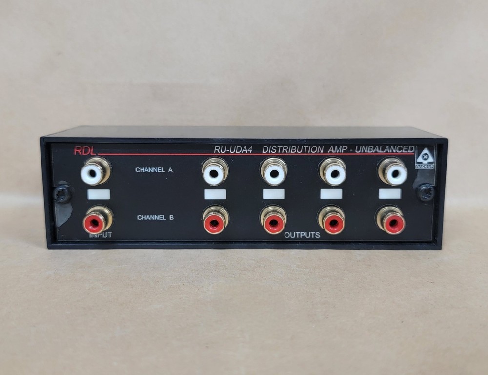 RDL RU-UDA4 2x4 Stereo Audio Distributor/Phono Jacks