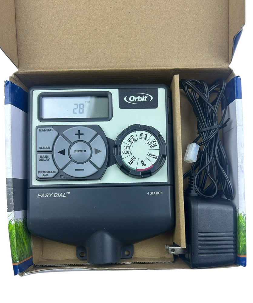Orbit 28964 4 Station 2 Program Indoor Easy Dial Sprinkler Timer 9642/OB