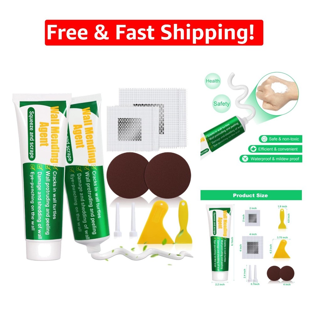 Drywall Repair Kit 2-Pack: Quick, Safe & Waterproof Wall Mending Solution