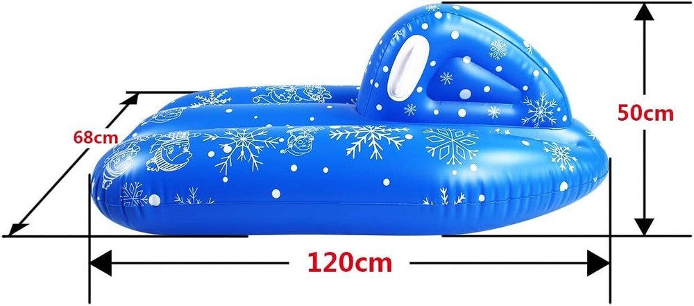 Inflatable Snow Sled snowflakes pattern