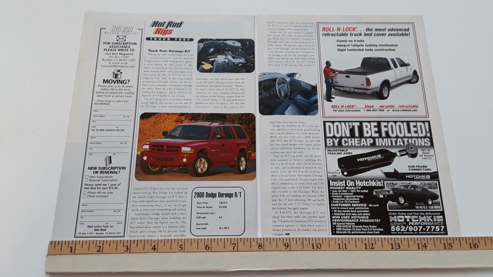 2000 DODGE DURANGO R/T ORIGINAL ARTICLE