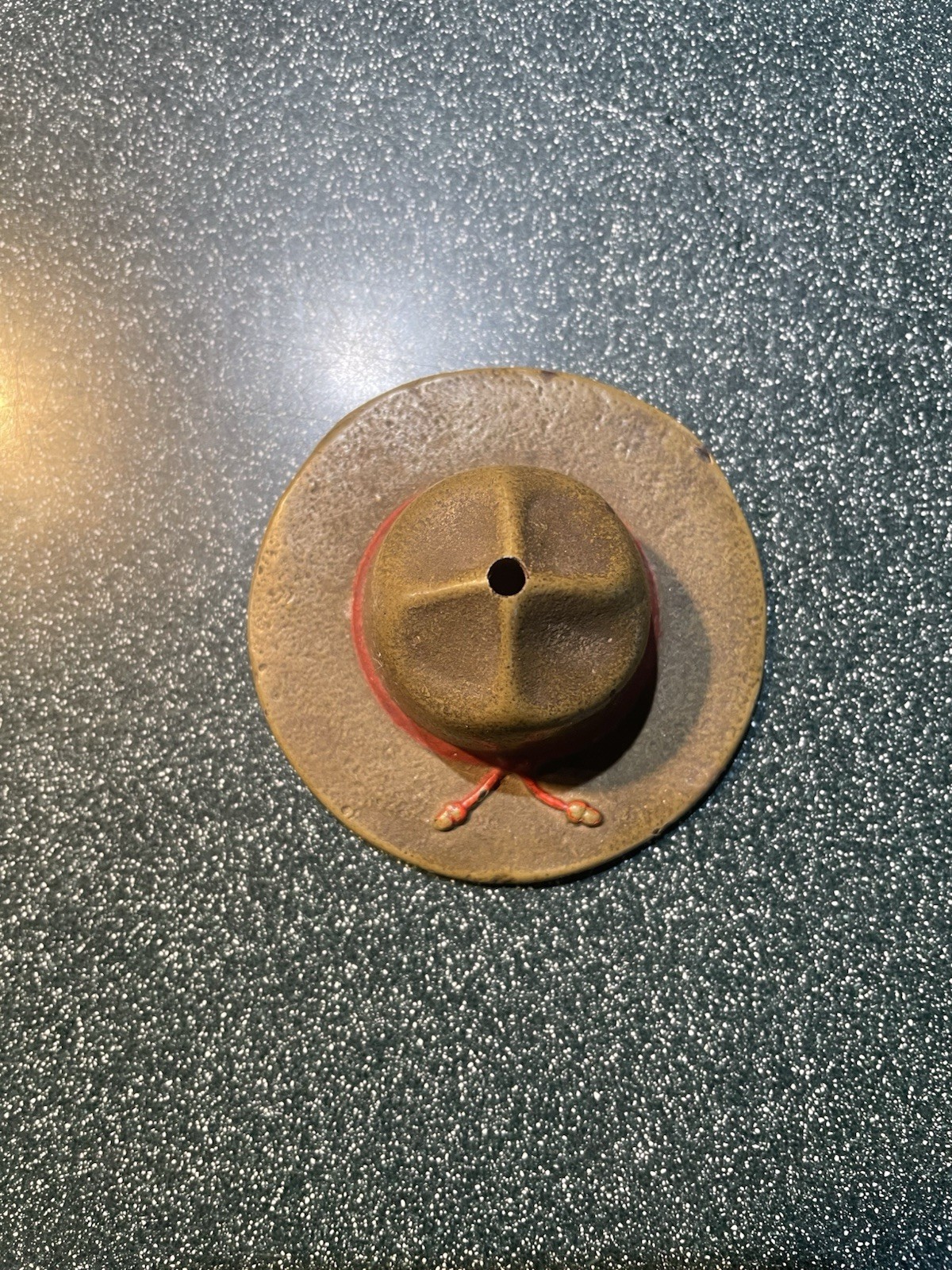 WW I Doughboy Soldier Infantry Hat Paperweight Original Paint Great Condition