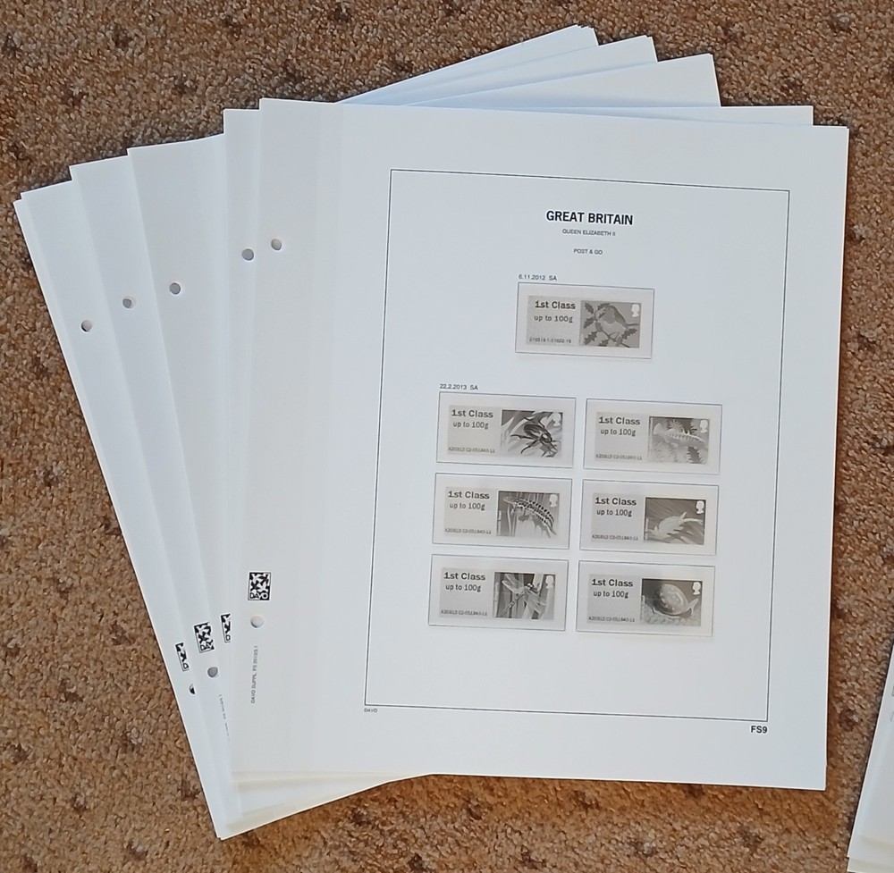 2010-2018 Great Britain Post & Go 25 Davo Hingless Pages