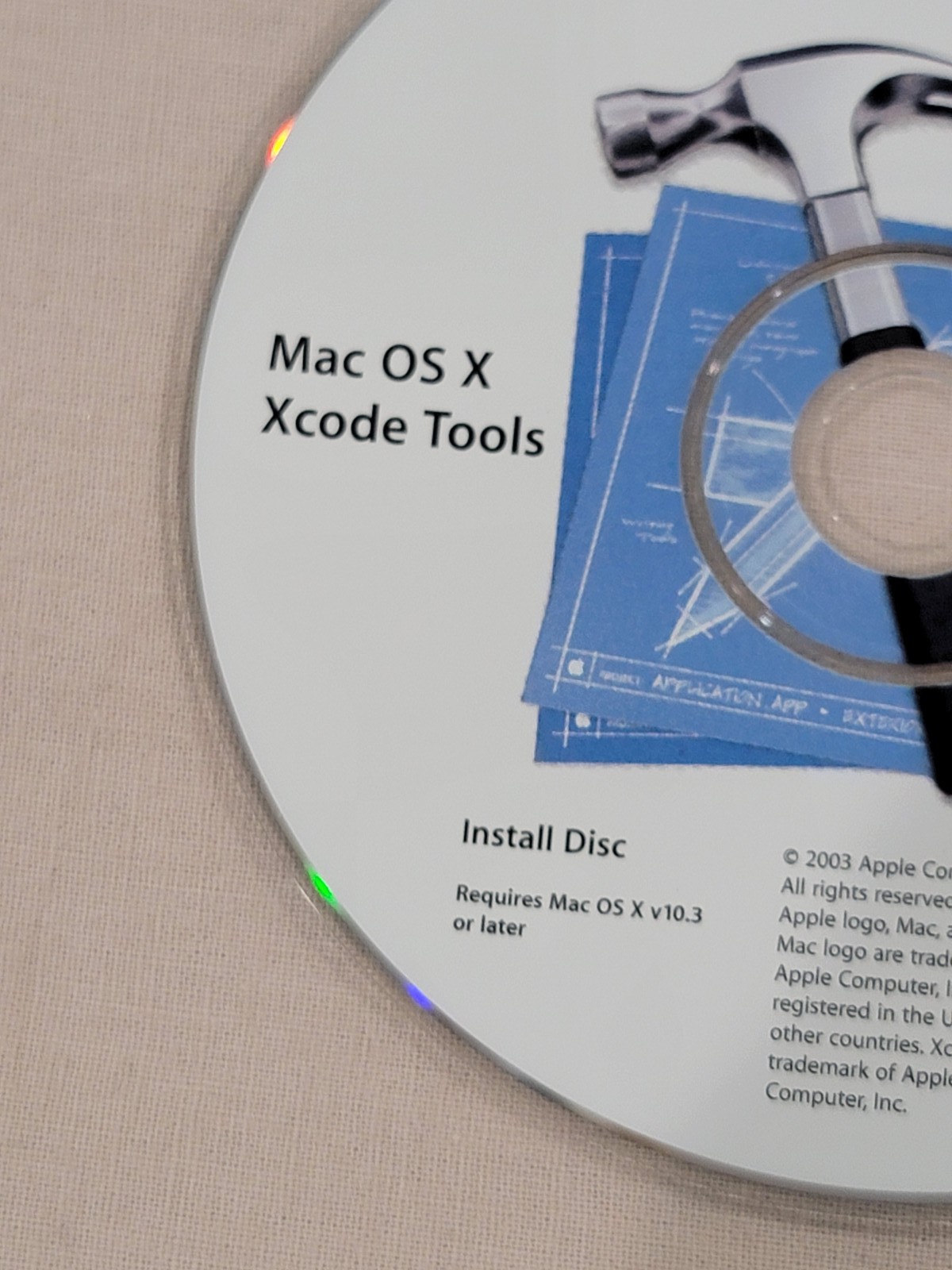 Apple Mac OS X Xcode Tools Install Disc Version 1.0 for OS X 10.3+