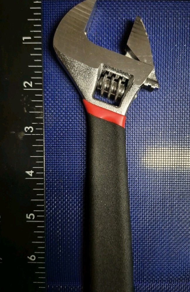 New 8" Adjustable Wrench With Rubberized Handle Unbranded