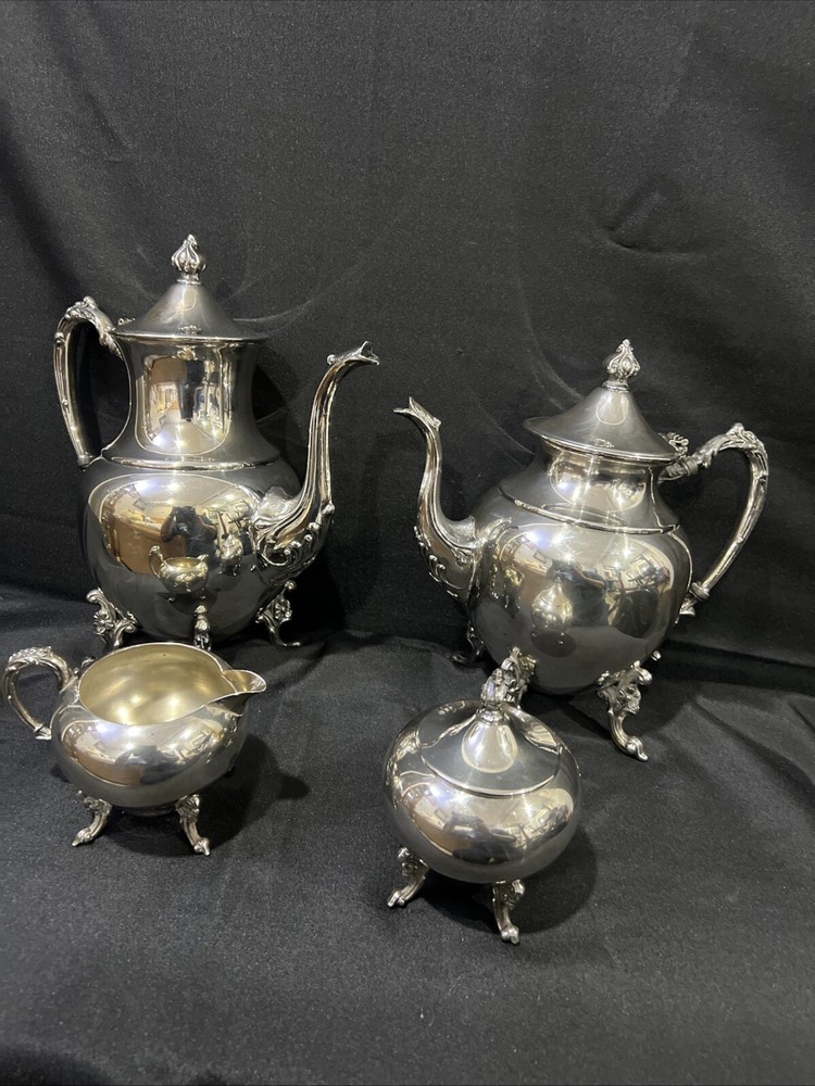 Vintage Silver Plate Tea Set Coffee Service 4 Piece