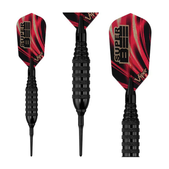 VIPER SUPER BEE BLACK 16 GRAM DARTS 2BA SOFT TIP SET NEW SHIPS FREE FREE FLIGHTS