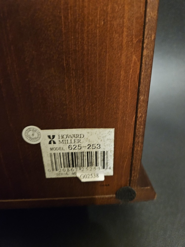 Howard Miller Chime Wall Clock Pendulum 625-253.