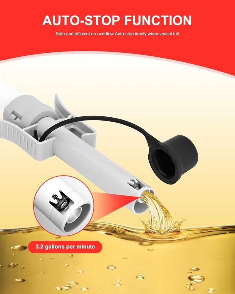 For Saker Sakerplus Transfer Pump, Portable 3.2GPM,Battery&USB red
