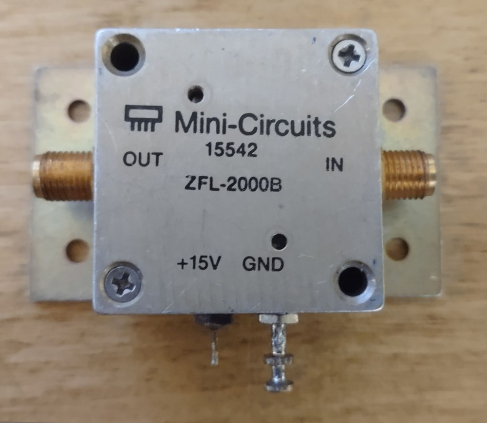 One Mini-Circuits ZFL-2000B Amplifier, 10 MHz to 2000 MHz