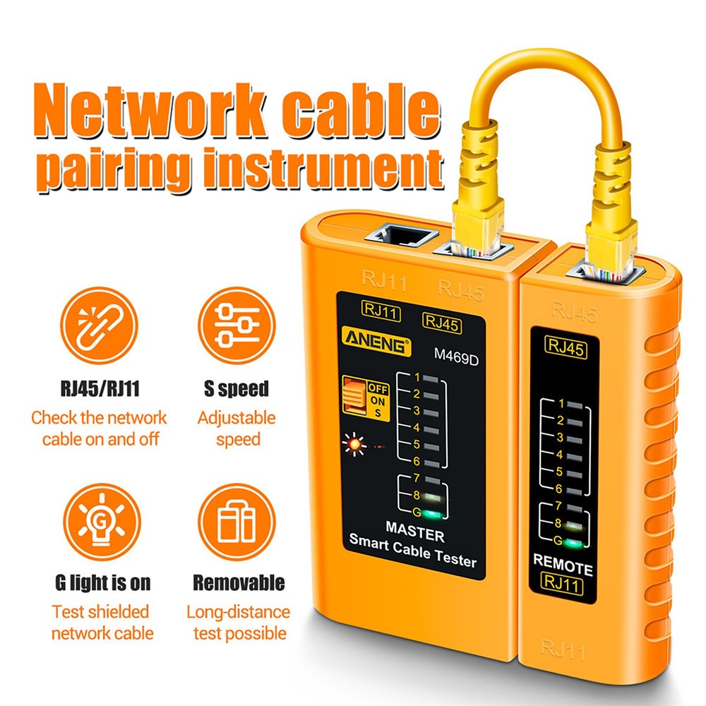 Networks Cable Tester Ethernet RJ45 RJ11 LAN Wire Telephone Cable Testing Tool
