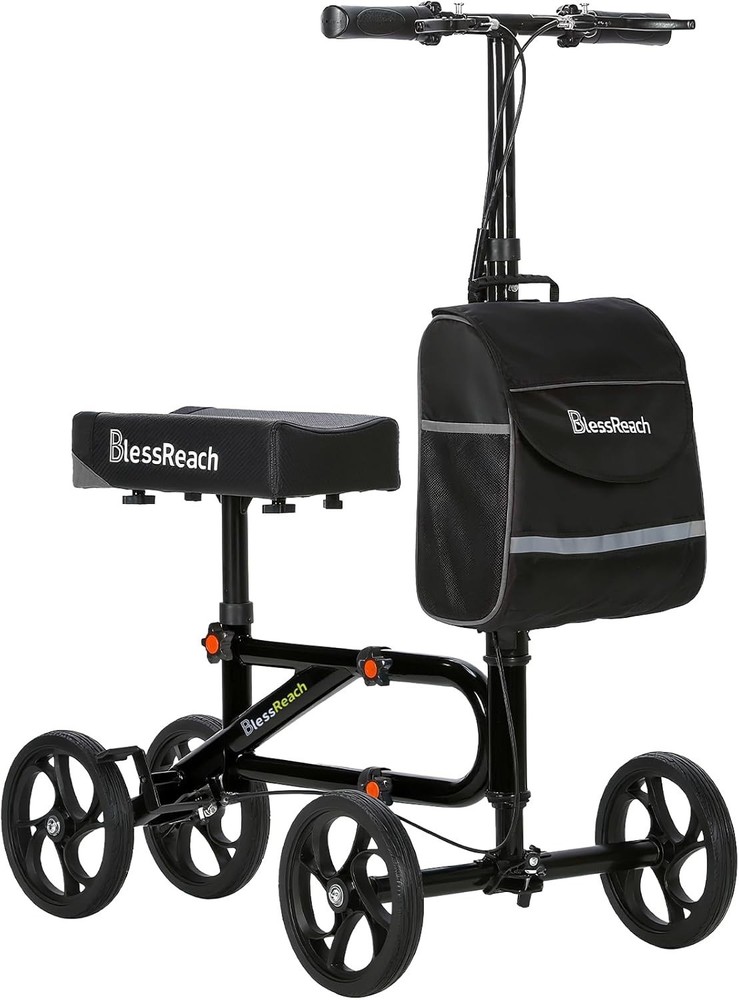Economy Steerable Knee Scooter Black