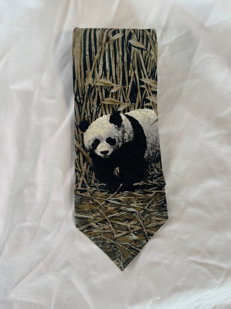 Endangered Species Panda Silk Tie