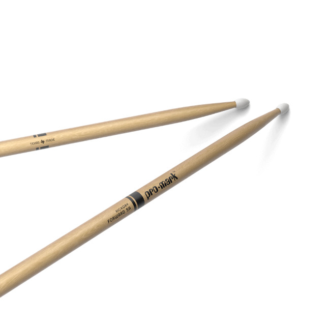 ProMark TX5AN Classic Forward 5A Hickory Drumstick, Oval Nylon Tip, Pair