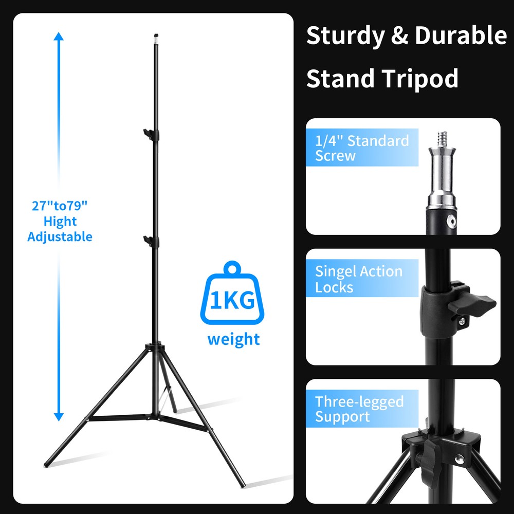 2Pcs Softbox Lighting Kit LED Continuous Photography Tripod Remote Control