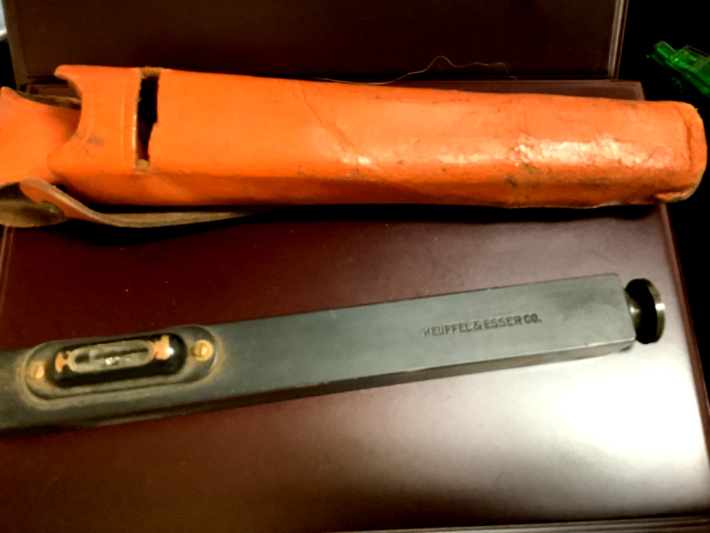 Keuffel & Esser  Co. Vintage  Hand Level Level Withp Leather Case