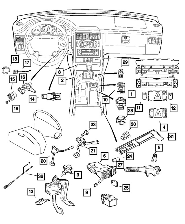 Genuine Mopar Center Console Bezel YB06XZAAA