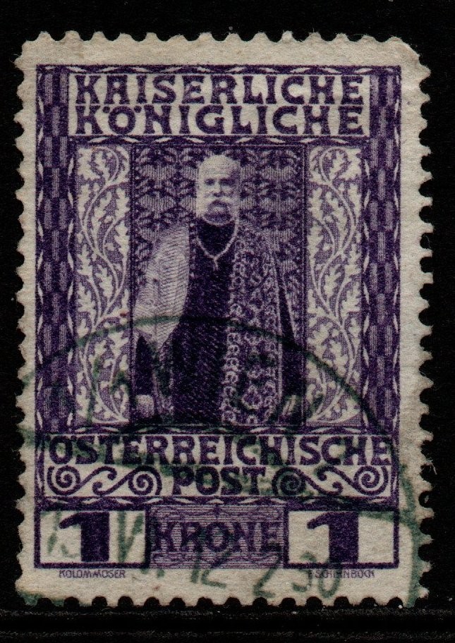 AUSTRIA SG203 1908 1k VIOLET USED