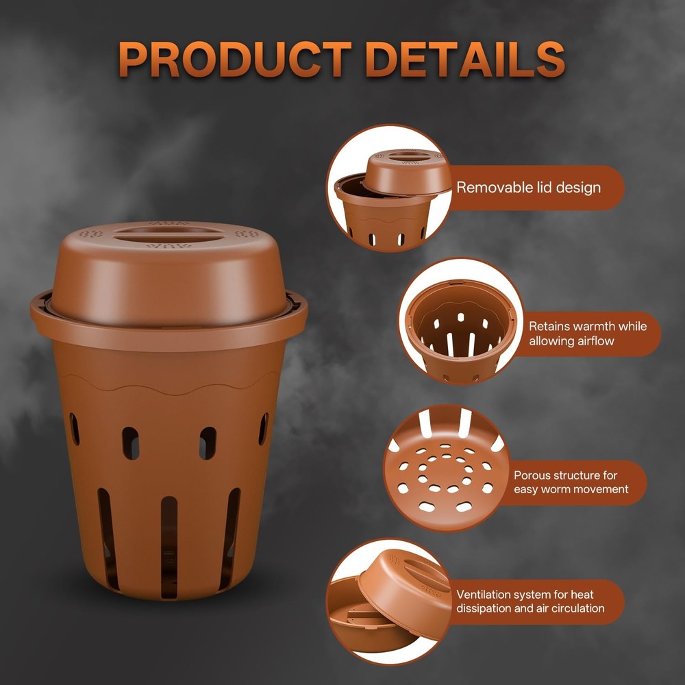 Underground Worm Composting Bin, Outdoor Mini Inground Worm Composter for Beg...