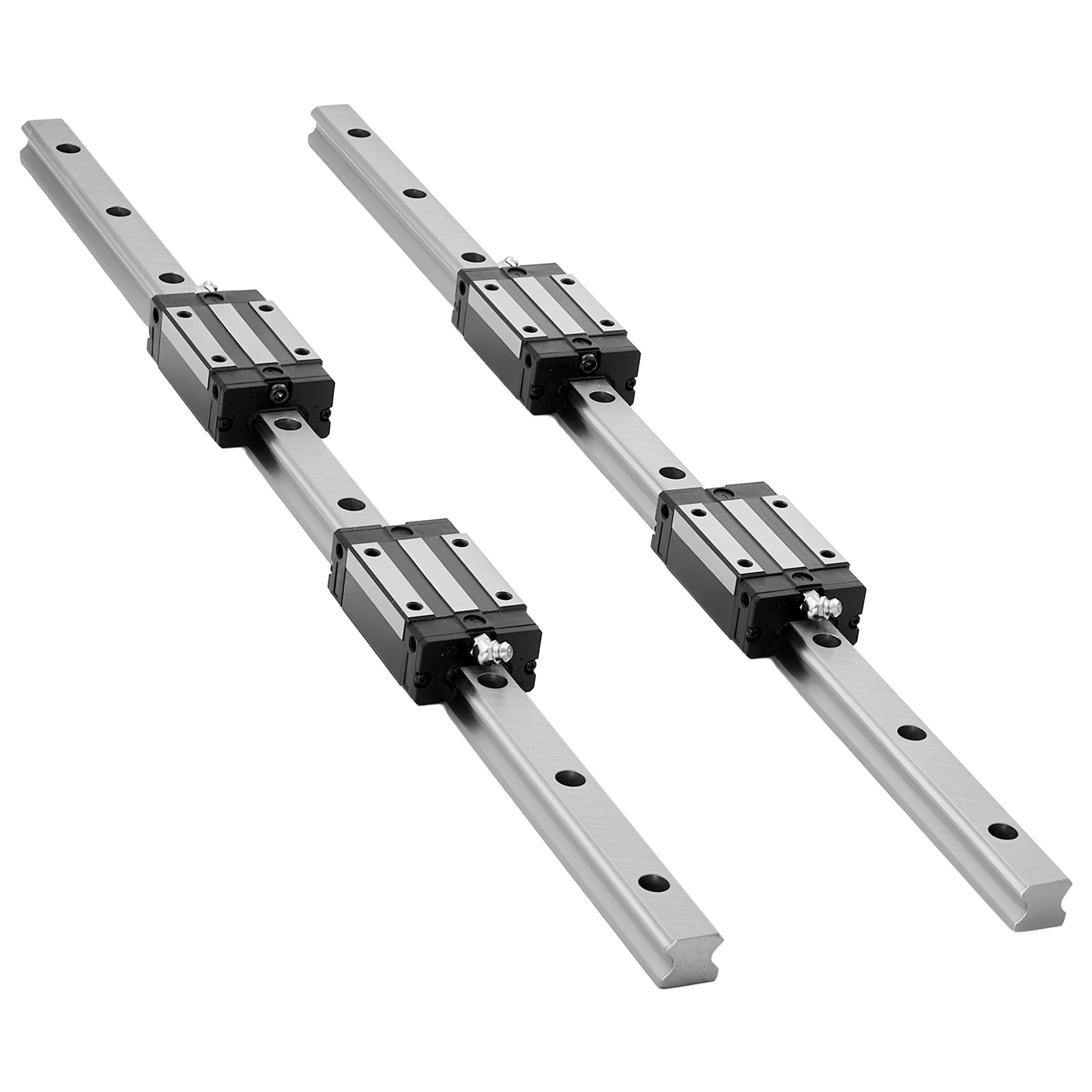 VEVOR Linear Rail Guide Kit HGR20 2PCS 600 mm Linear Rails 1PCS Ball Screw 4PCS