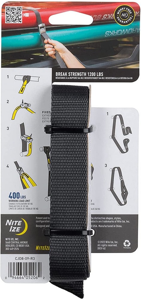 Nite Ize Dual CamJam Tie Down System, 8' - 530 lbs Load Limit