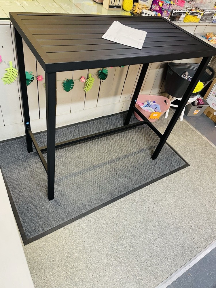 Threshold Outdoor Fairmont Rectangular Bar Height Patio Table Black 42” High