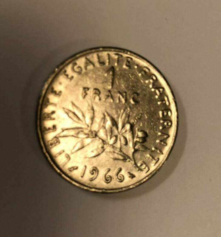 1 Franc French Coin 1966