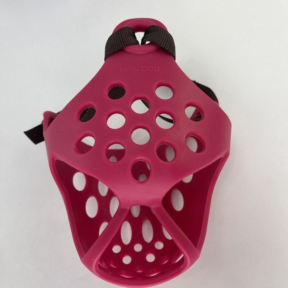 BARKLESS Dog Muzzle for Short Snout Dogs, Soft Silicone Muzzle for Biting Large