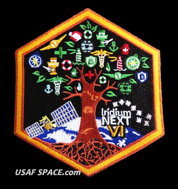 AUTHENTIC Iridium NEXT Launch-6 - SPACEX FALCON 9 USAF VAFB COMM SATELLITE PATCH