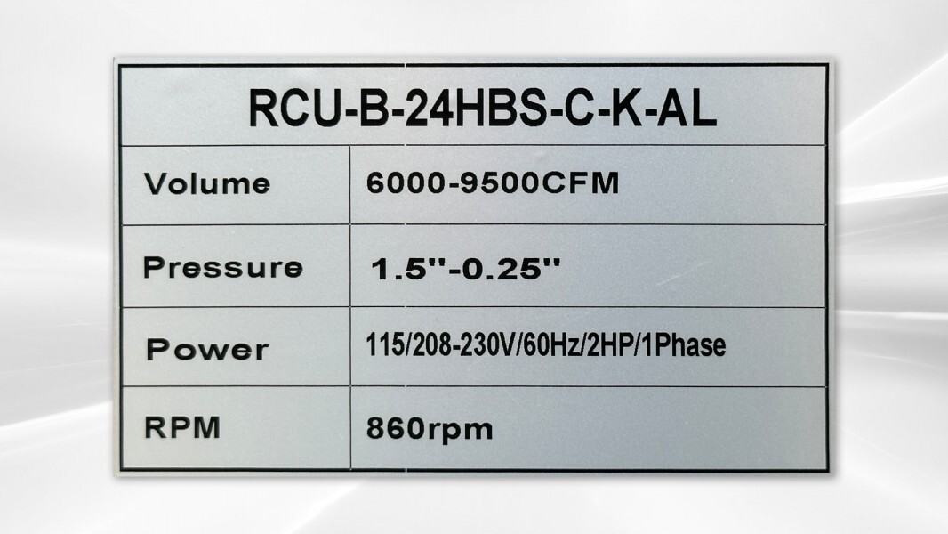 NEW Commercial Exhaust Fan Restaurant Supply 2HP 7000-9500 CFM 208V 60HZ NSF