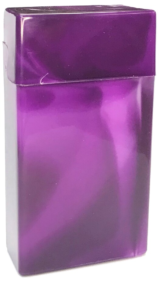 Eclipse Glossy Marble Hard Plastic Crushproof Cigarette Case, 4ct, 100s, 3115M