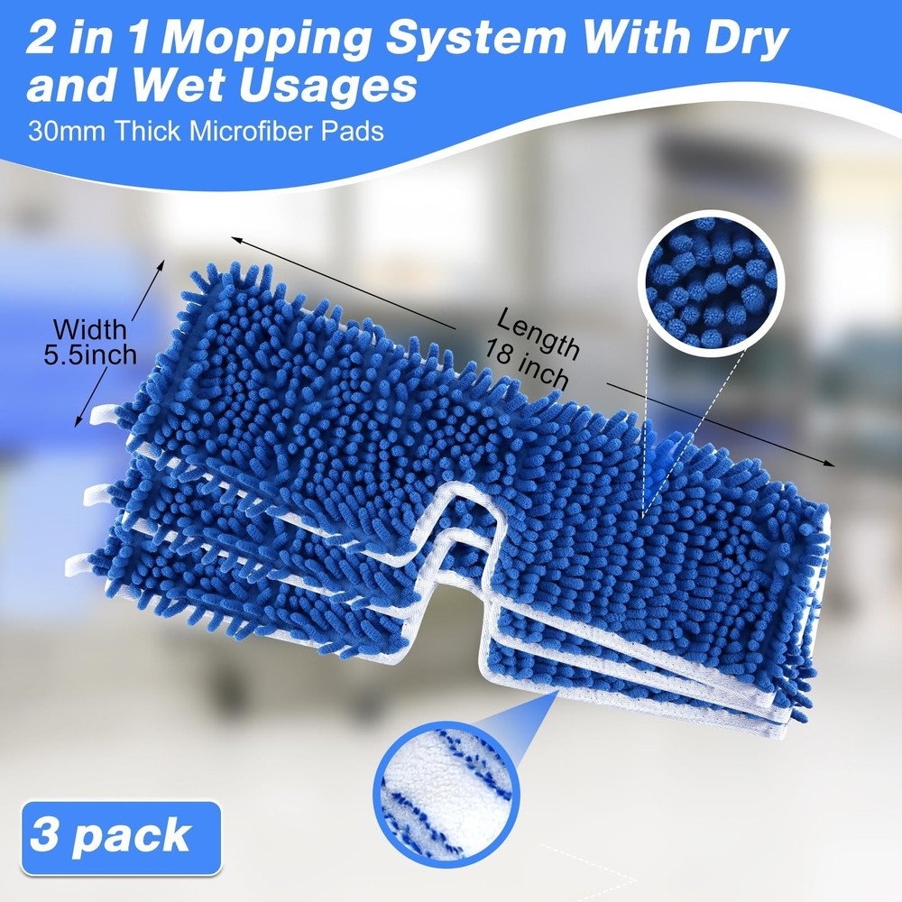 Mop Refill Heads Compatible with O Cedar Dual-Action Flip Mop,Microfiber Repl...