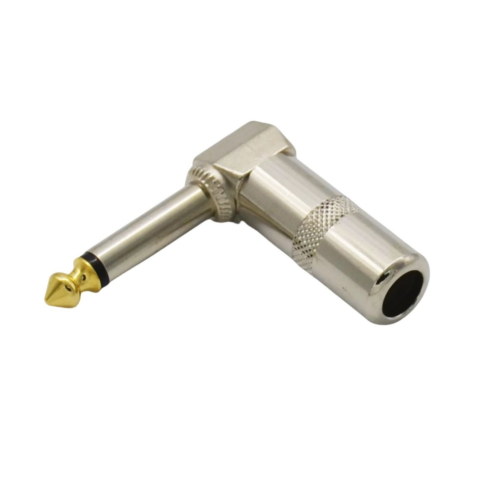 10PCS 1/4 TS Right Angle Mono Microphone Plug With a 6.35mm audio plug