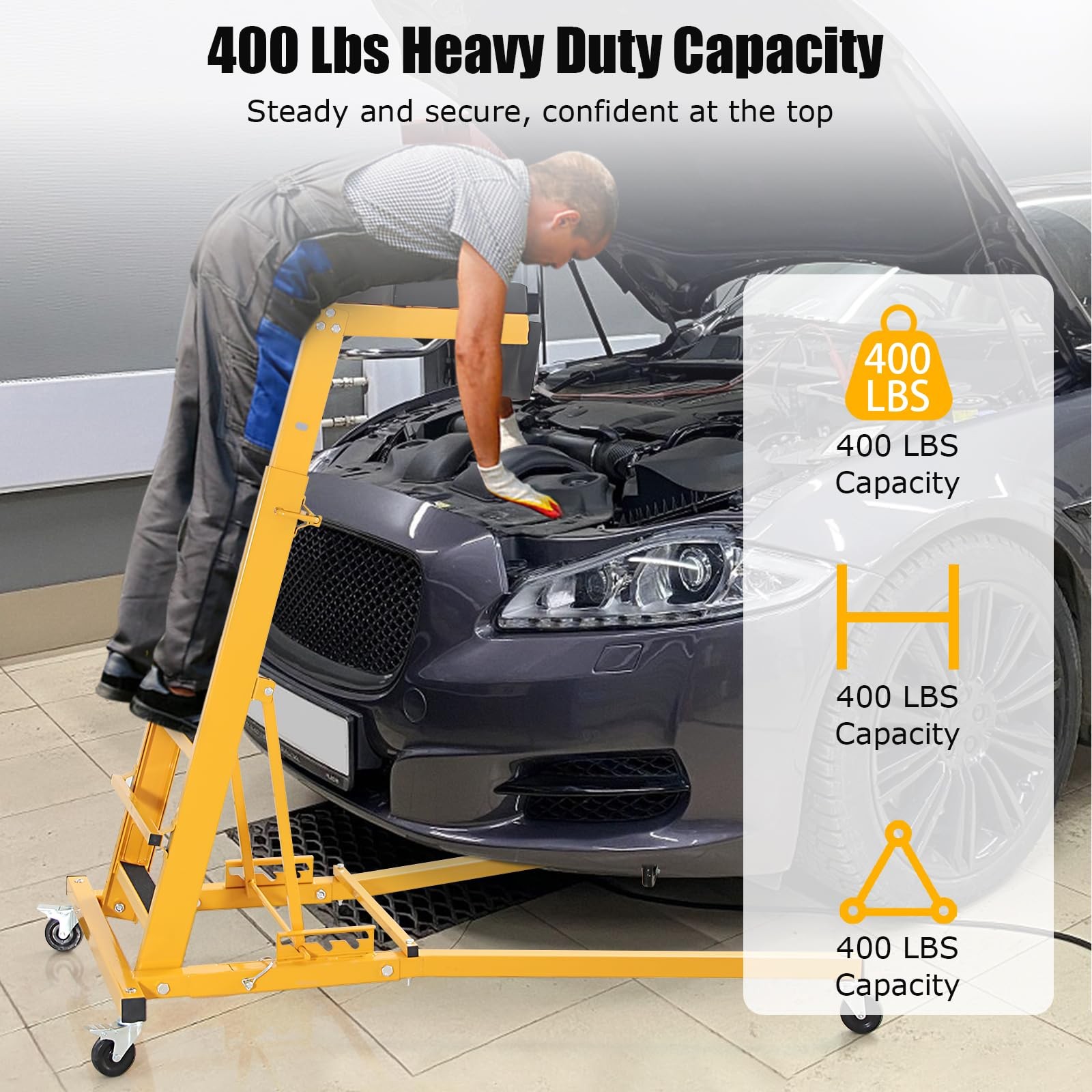 440 Lb Capacity Heavy Duty Topside Automotive Creeper Adjustable Height 48"-66"