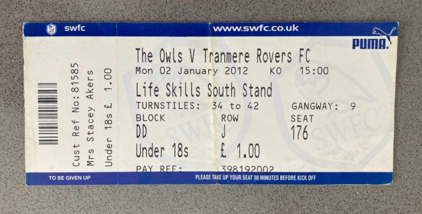 Sheffield Wednesday v Tranmere Rovers 2011-12