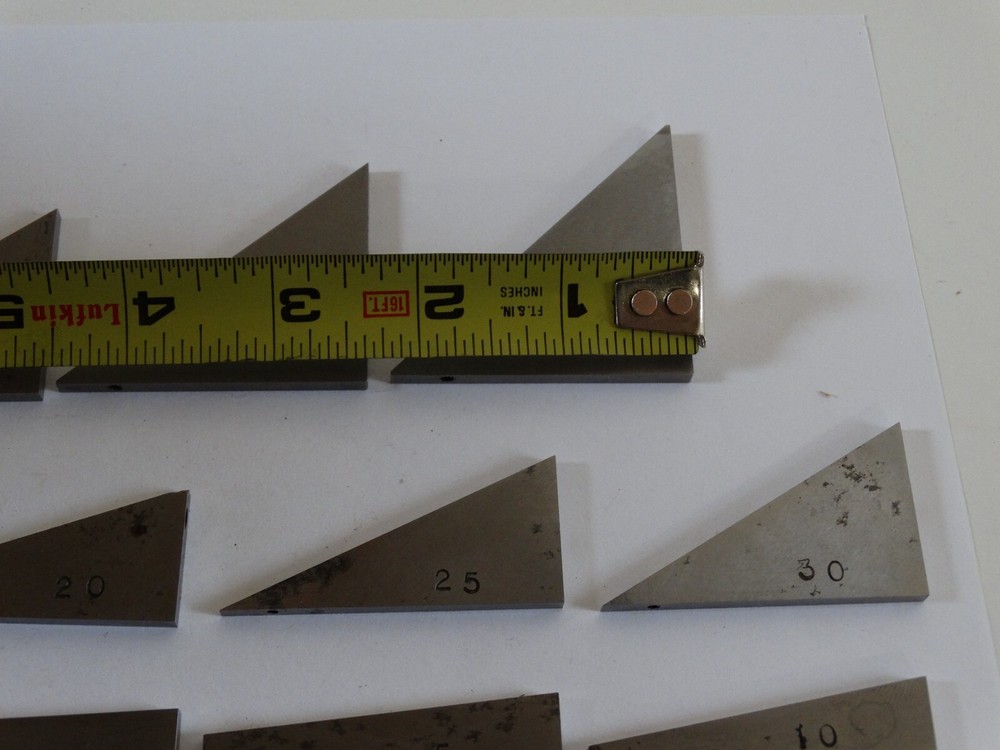 Machinist flat angle block set 3 1/4" x 1/8" DB