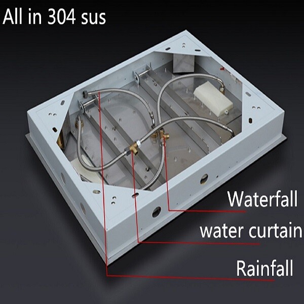 Cascada Classic Design 23 x 31" rain shower set with 4 function shower head