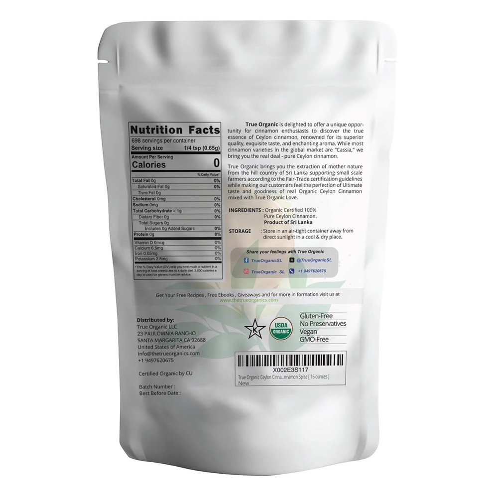 Ceylon Cinnamon Powder 1 lb Premium Grade