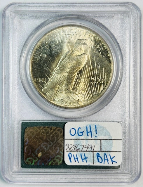 1925 P Peace Dollar PCGS MS-64 Old Green Hodler!