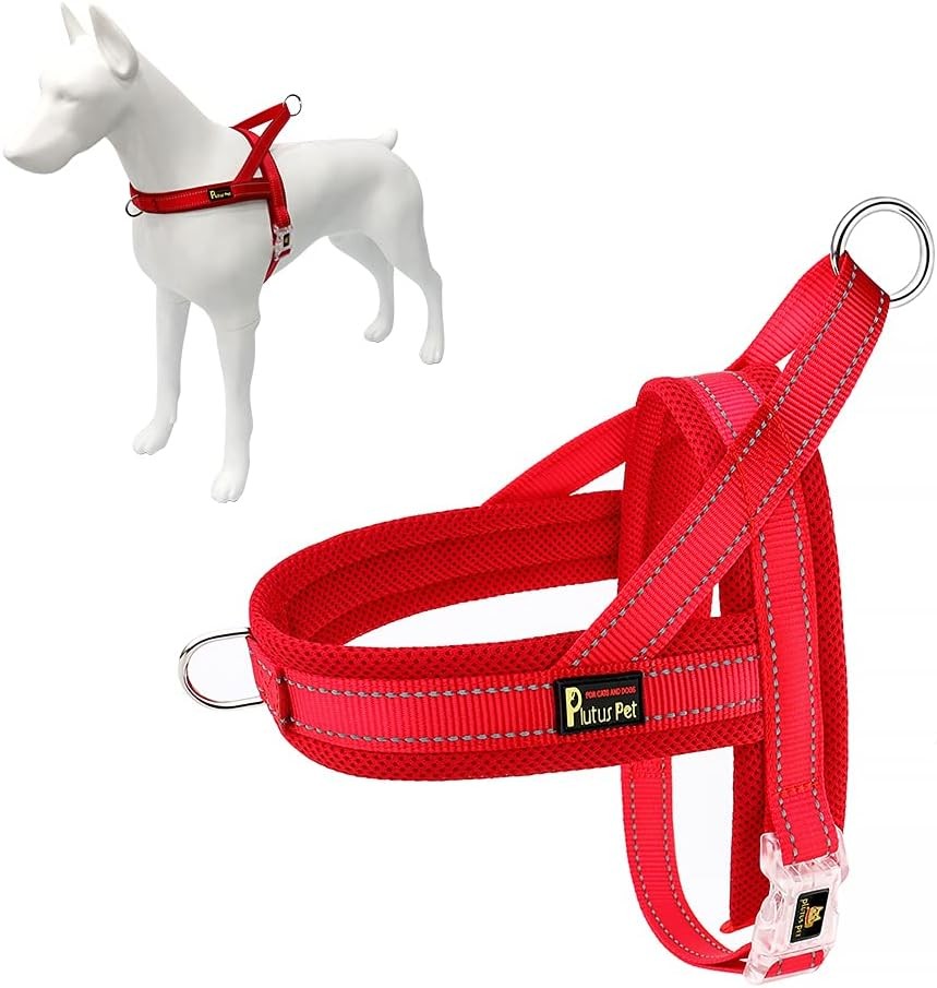 No Pull Dog Harness W/ Breathable Mesh Padded Adjustable Reflective Escape Proof