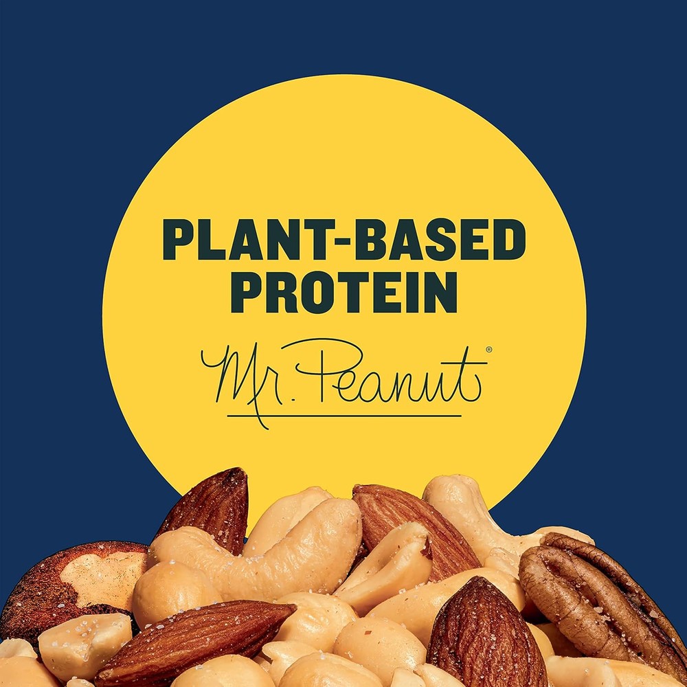 PLANTERS Salted Mixed Nuts, Party Snacks, Plant-Based Protein 10.3oz (2 Pack)