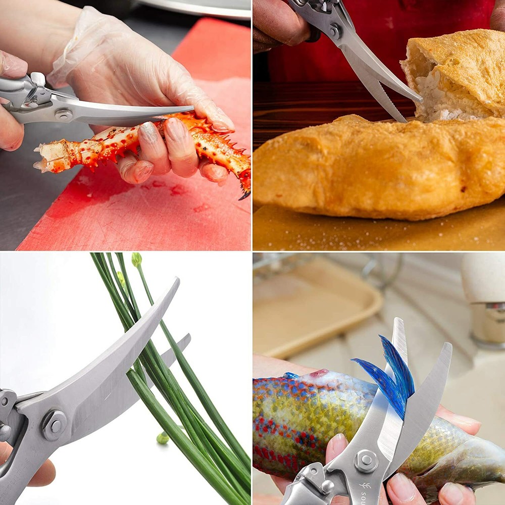 Soulhand Kitchen Shears with Solid Core Steel Shank, Multipurpose Heavy Duty