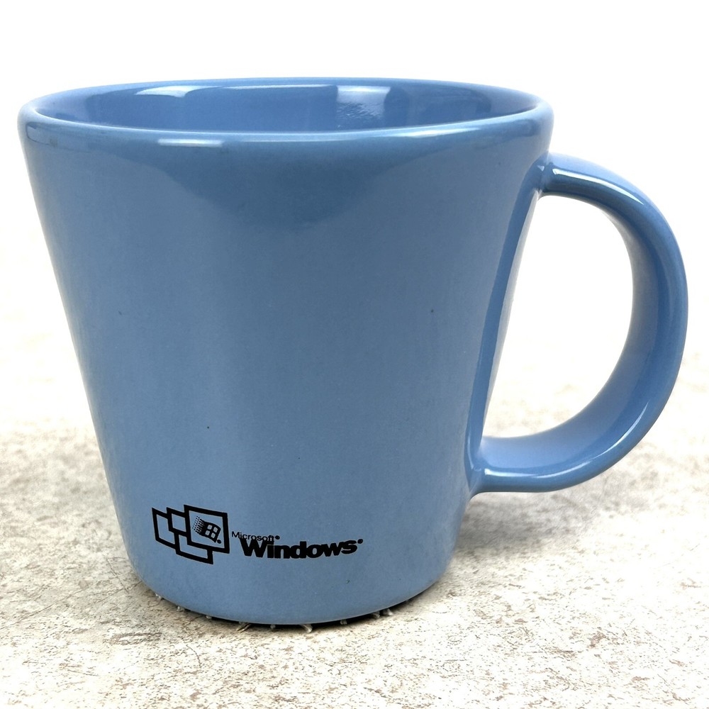 Microsoft Windows Ceramic Blue Coffee Cup Mug Dell Computers