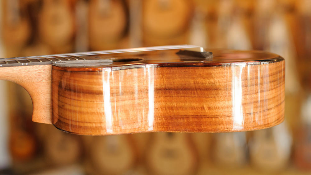 Bright Sun Solid Koa Tenor Ukulele (Wood Inlay)